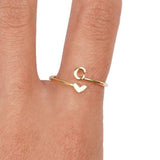 C Heart Initial Ring - Denny's
