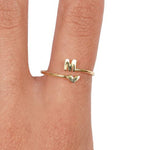 M Heart Initial Ring - Denny's