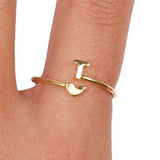 T Heart Initial Ring - Denny's