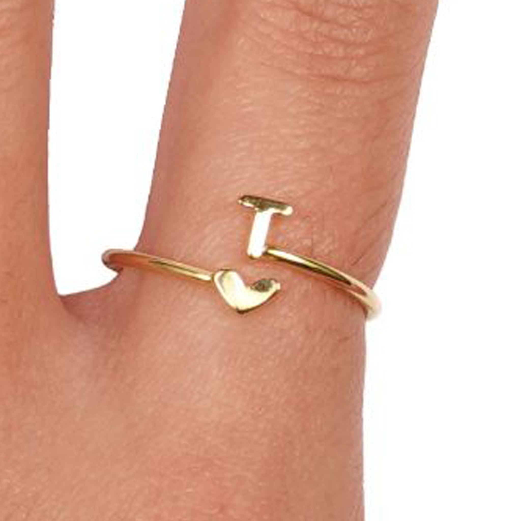 T Heart Initial Ring - Denny's