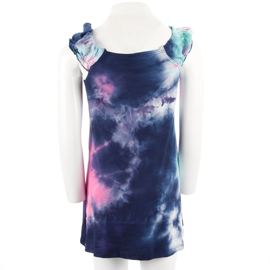 Cap Sleeve Tye Dye Dress with Heart - Denny's