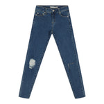 Mid Rise Destructed Denim - Denny's
