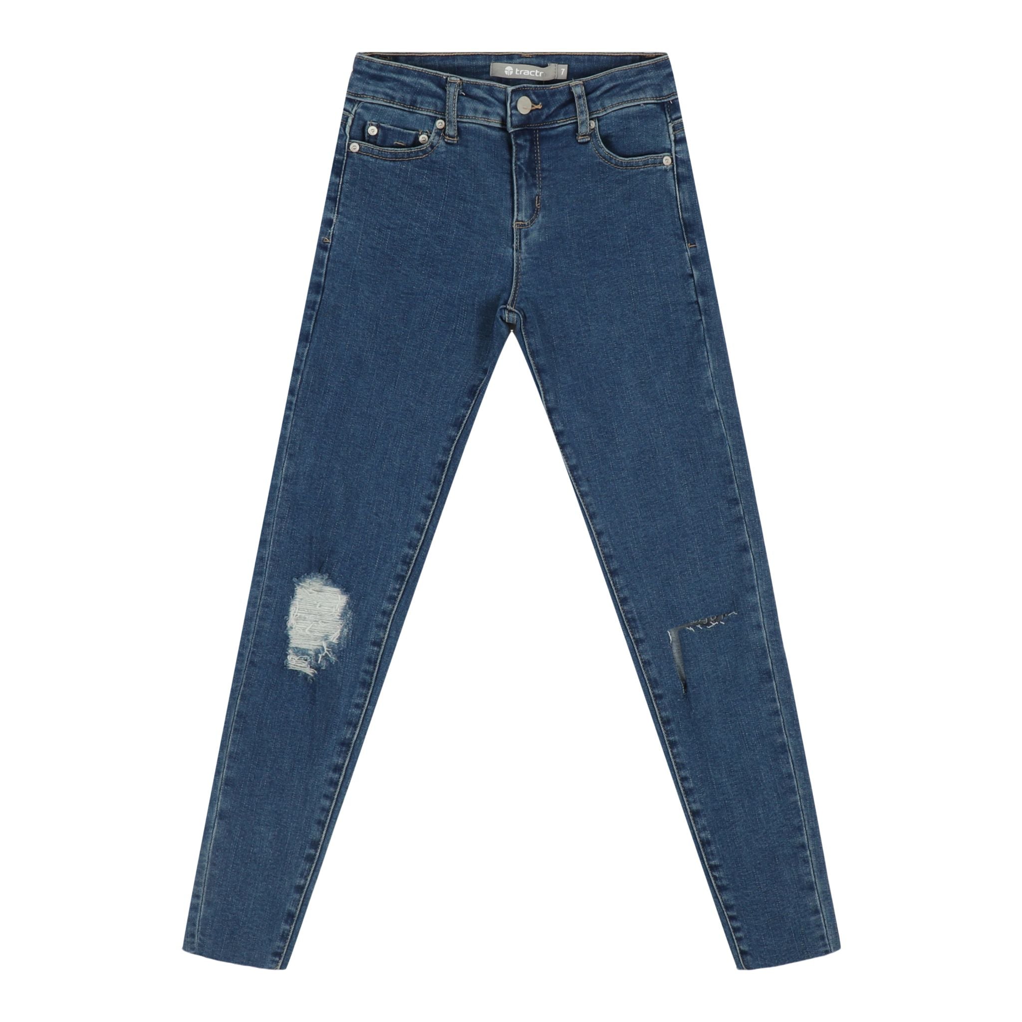 Mid Rise Destructed Denim - Denny's