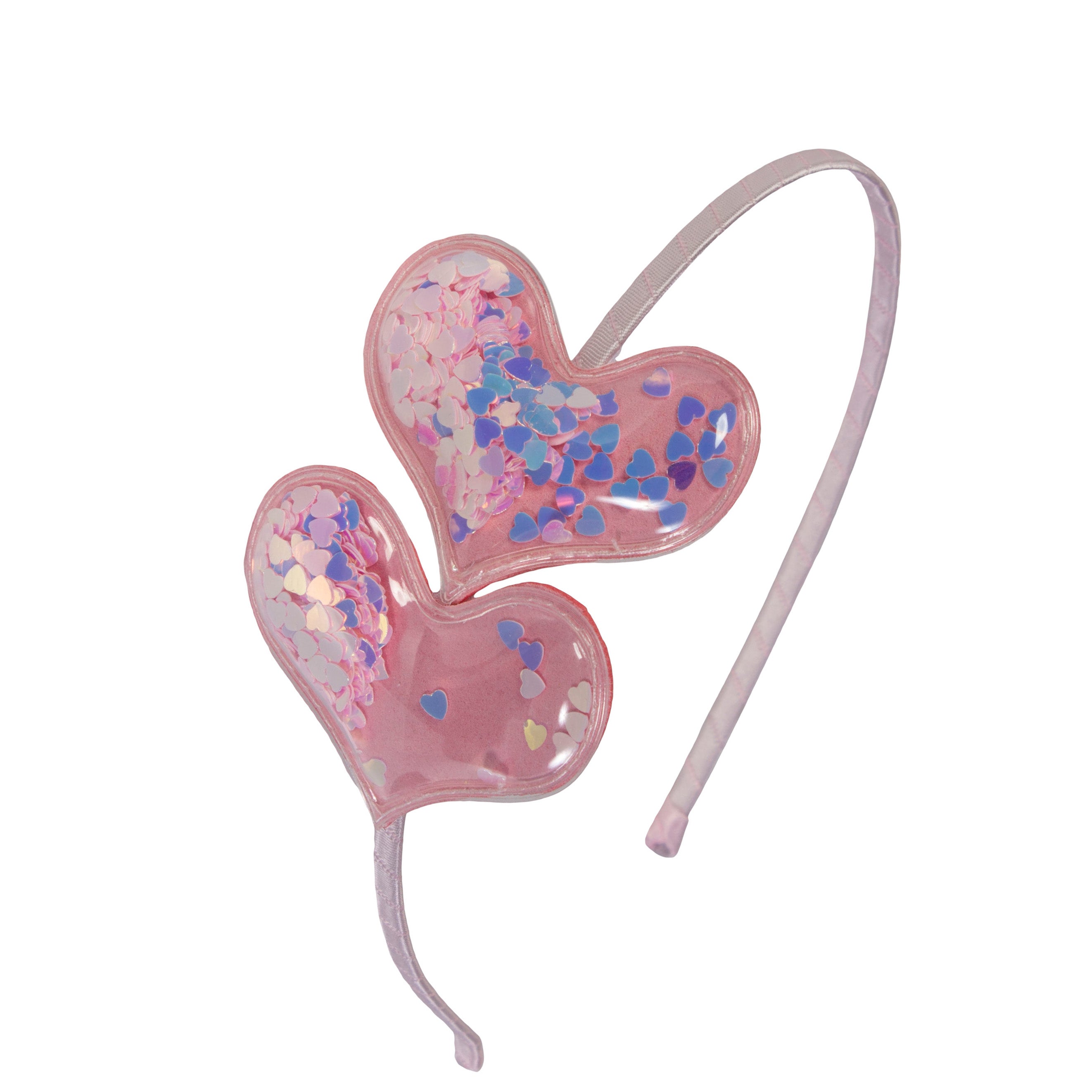 2 Heart HeadBand with Confetti - Denny's