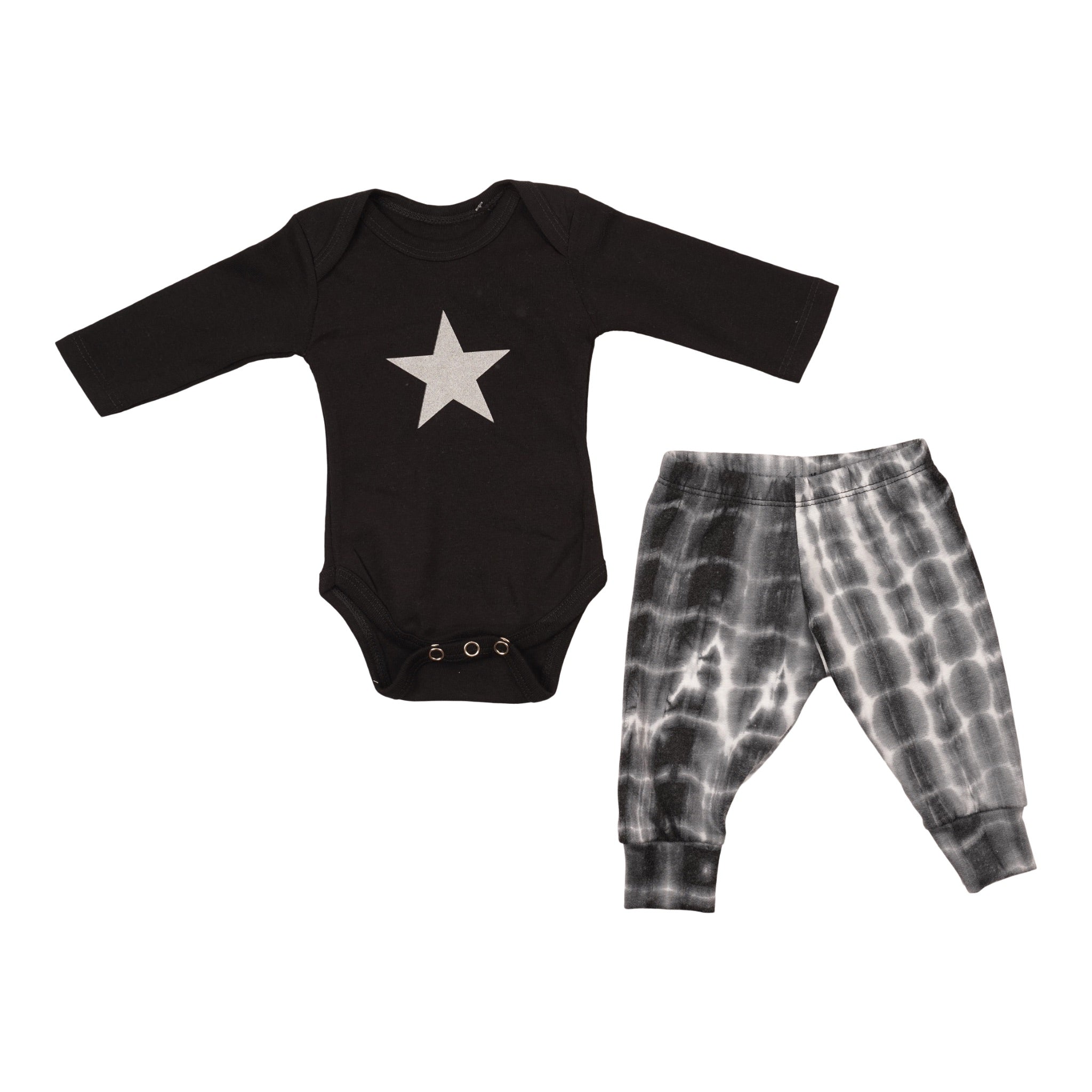 2pc Black Tie Dye Take Home Set - Denny's