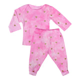 2pc Pink Tie Dye Gold Heart Set - Denny's