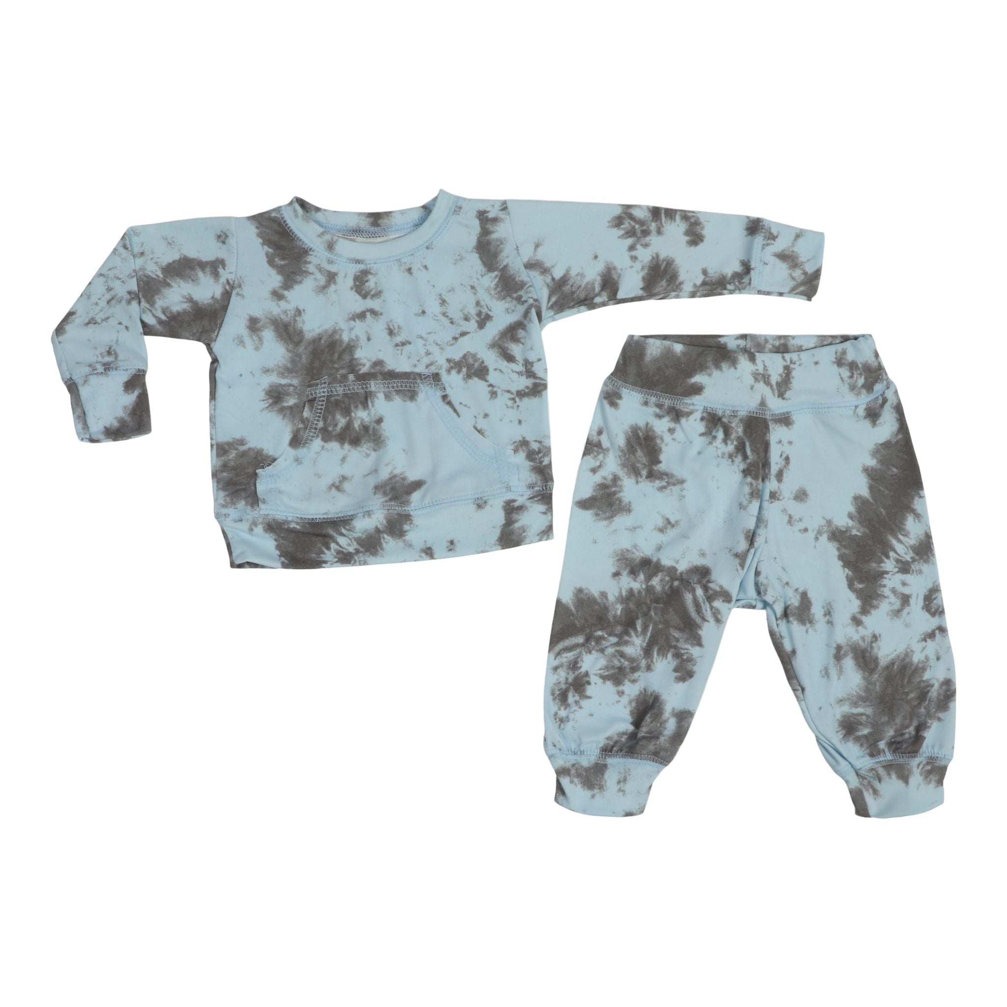 Blue & Grey 2pc Tie Dye Jog - Denny's