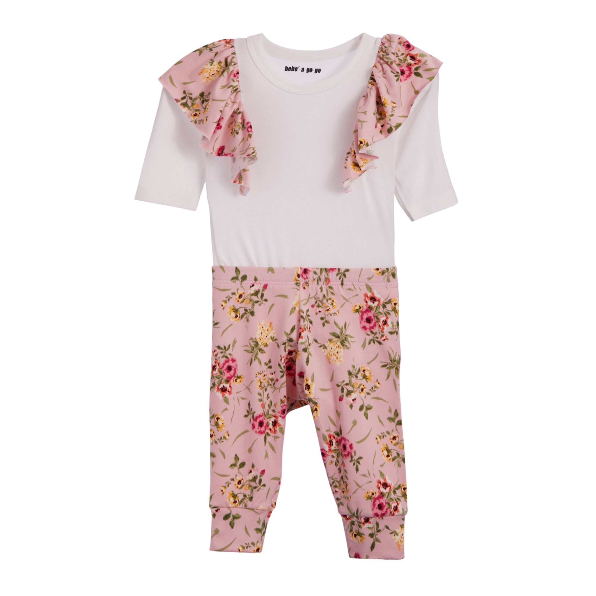 2pc New Floral Ruffle Onesie Set - Denny's