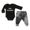 Hello Handsome Black & Grey Tie dye 2pc Onesie Set - Denny's