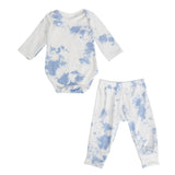 2pc Blue White Tie Dye Onesie Set - Denny's
