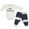 2pc  Hello Handsome Onesie & Navy Stripe Tie Dye Pant Set - Denny's