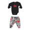 2 Piece Pant Set Love Black Floral - Denny's