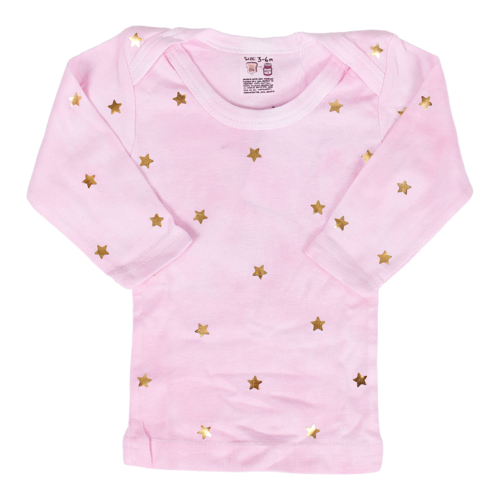 Pink Two Piece Set with Gold Stars - Denny's