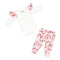 Rose Floral Ruffle Onesie Pant Set - Denny's