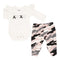 Two Piece Set with Ruffle Onesie & Brushed Camo Pants - Denny's