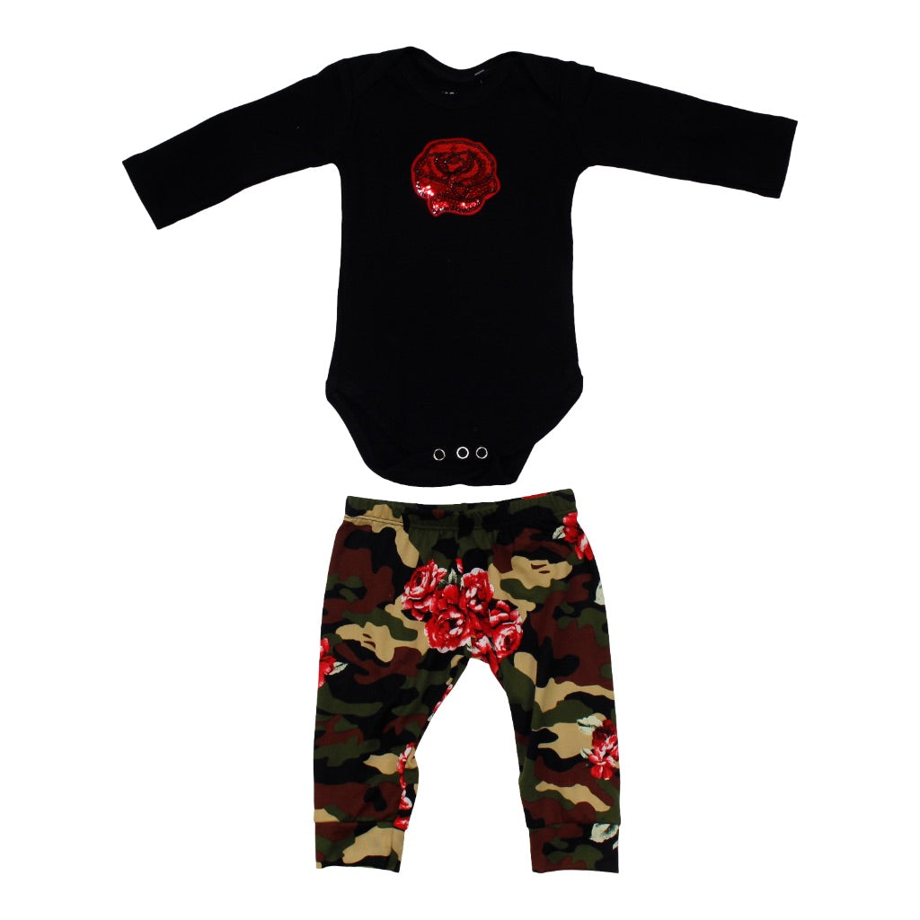 Rose Camo Onesie/Pant Two Piece Set - Denny's