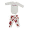 Ivory/Rose/Creme Onesie Two Piece Set - Denny's