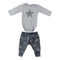 2pc Take Home Right Side Star Grey Heather Onesie Star Pant - Denny's