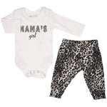 Mamas Girl Grey Cheetah Onesie Take Home Set - Denny's