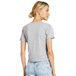 Classic Skimmer Crop Pocket V-neck Tee - Denny's