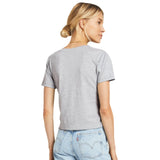 Classic Skimmer Crop Pocket V-neck Tee - Denny's