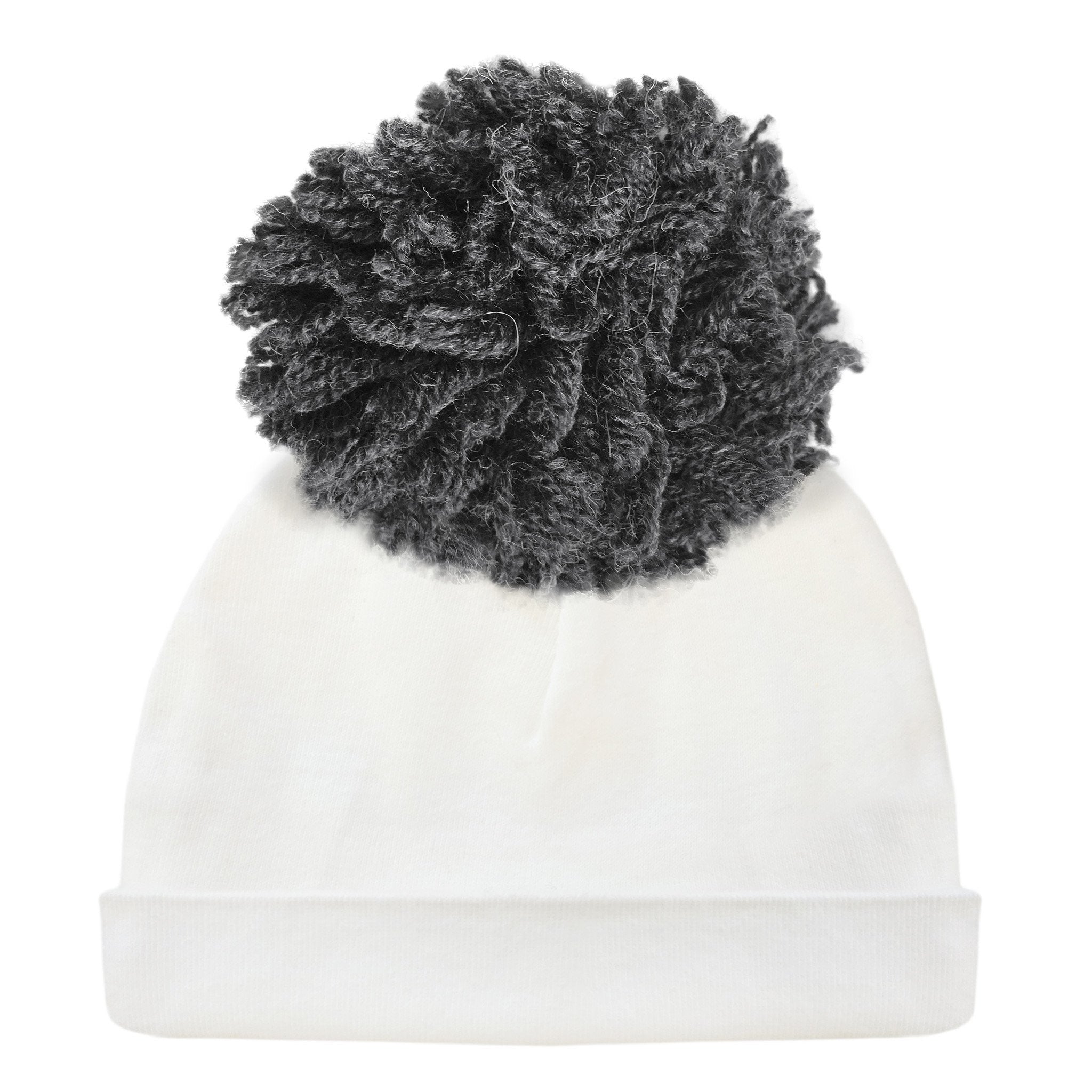 Hat with Charcoal Yarn Pom - Denny's