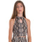 Snake Skin Printed Cut Out Halter Top - Denny's