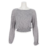 Smock Sweatshirt with Stripe Trim Bottom - Denny's