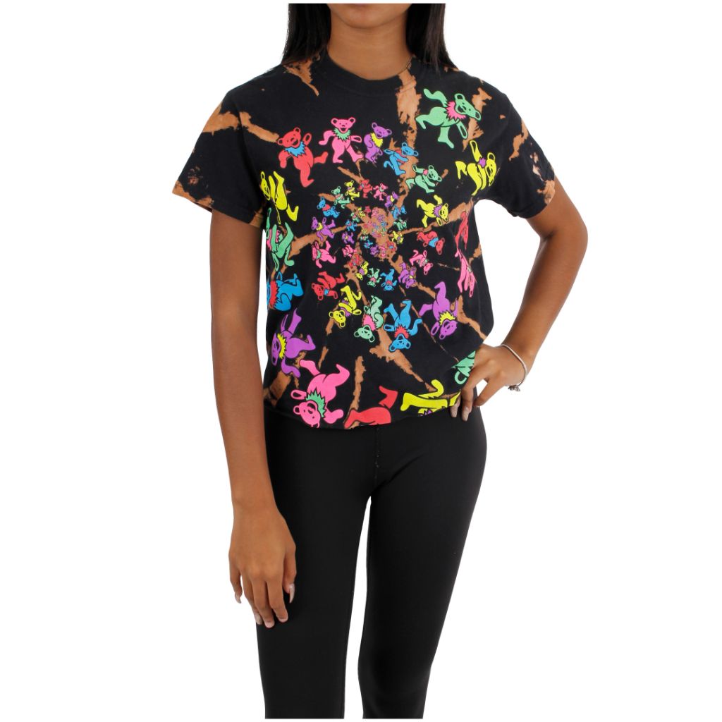 Short Sleeve Bleached Grateful Dead Spiral Bears Tee - Denny's