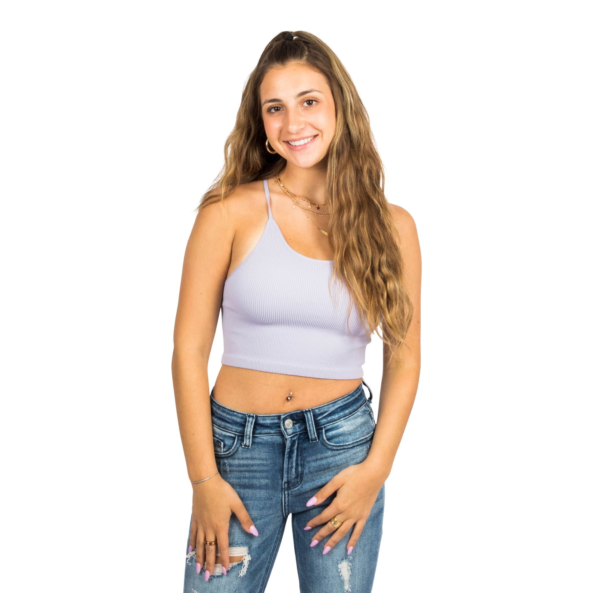 Thick Ribbed Racerback Crop Cami - Denny's