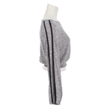 Smock Sweatshirt with Stripe Trim Bottom - Denny's