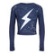 White Lightning Bolt Splatter Thermal - Denny's