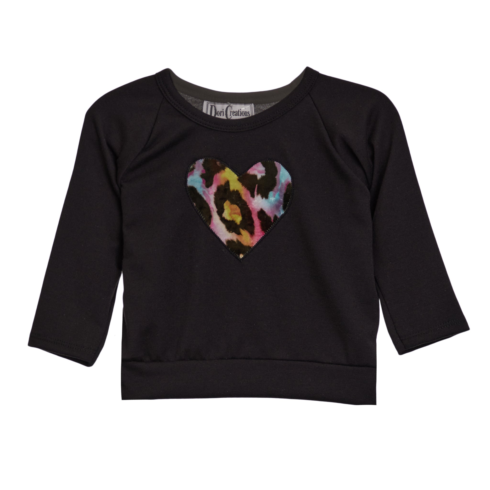 Velvet Leopard Heart Sweatshirt - Denny's