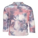 Denim & Pink Tie Dye Cropped Hoodie - Denny's