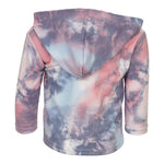 Denim & Pink Tie Dye Cropped Hoodie - Denny's