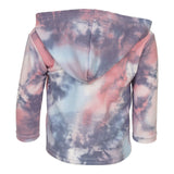Denim & Pink Tie Dye Cropped Hoodie - Denny's