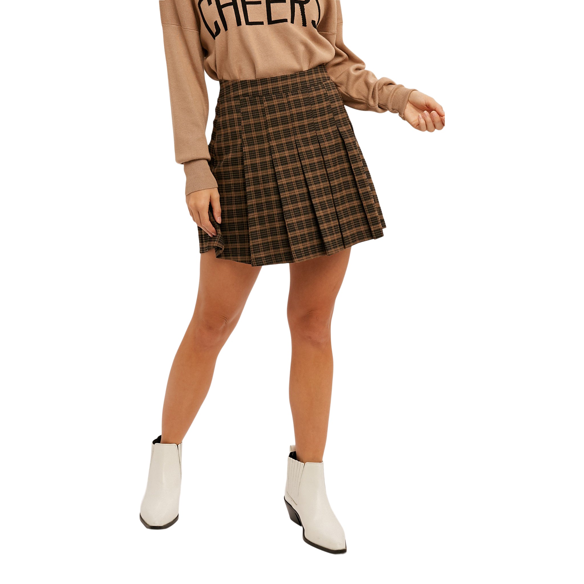 Plaid Mini Skirt - Denny's