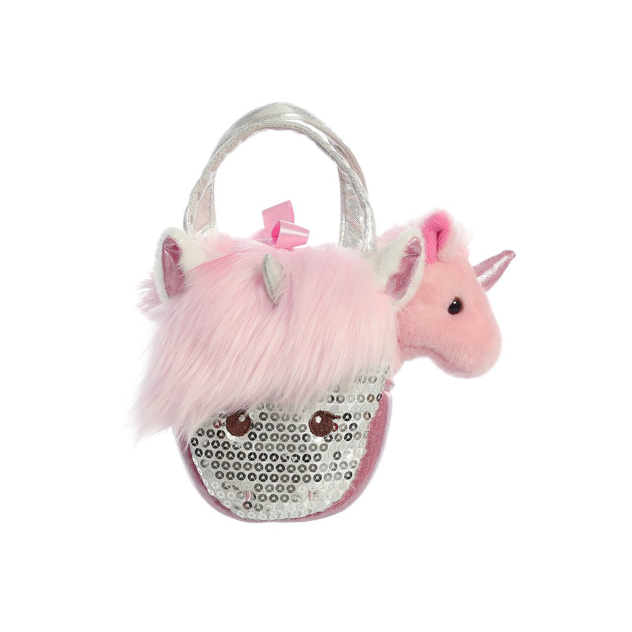 Fancy Pals Pink Unicorn Sequin Carrier Purse - Denny's