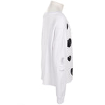 Long Sleeve Top with Cut Sleeves and with Hearts - Denny's