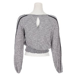 Smock Sweatshirt with Stripe Trim Bottom - Denny's