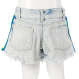 Denim Short with Rainbow Taping - Denny's