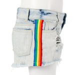 Denim Short with Rainbow Taping - Denny's