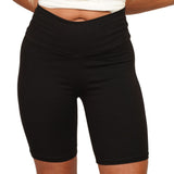 High Waist Solid Bike Short - Denny's