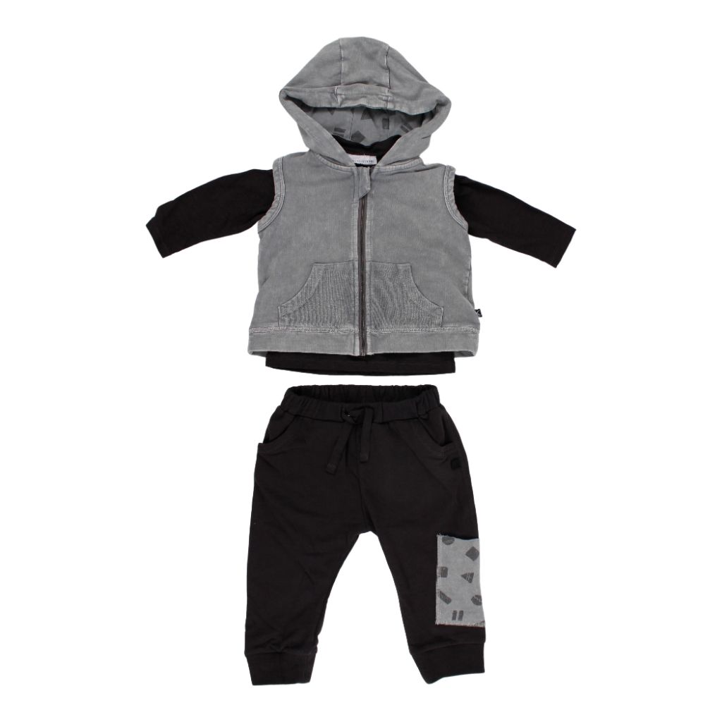 Two Piece Set Grey & Black - Denny's