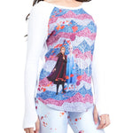 Frozen 2 Ana n Elsa Glitter Mountain Baseball Top - Denny's