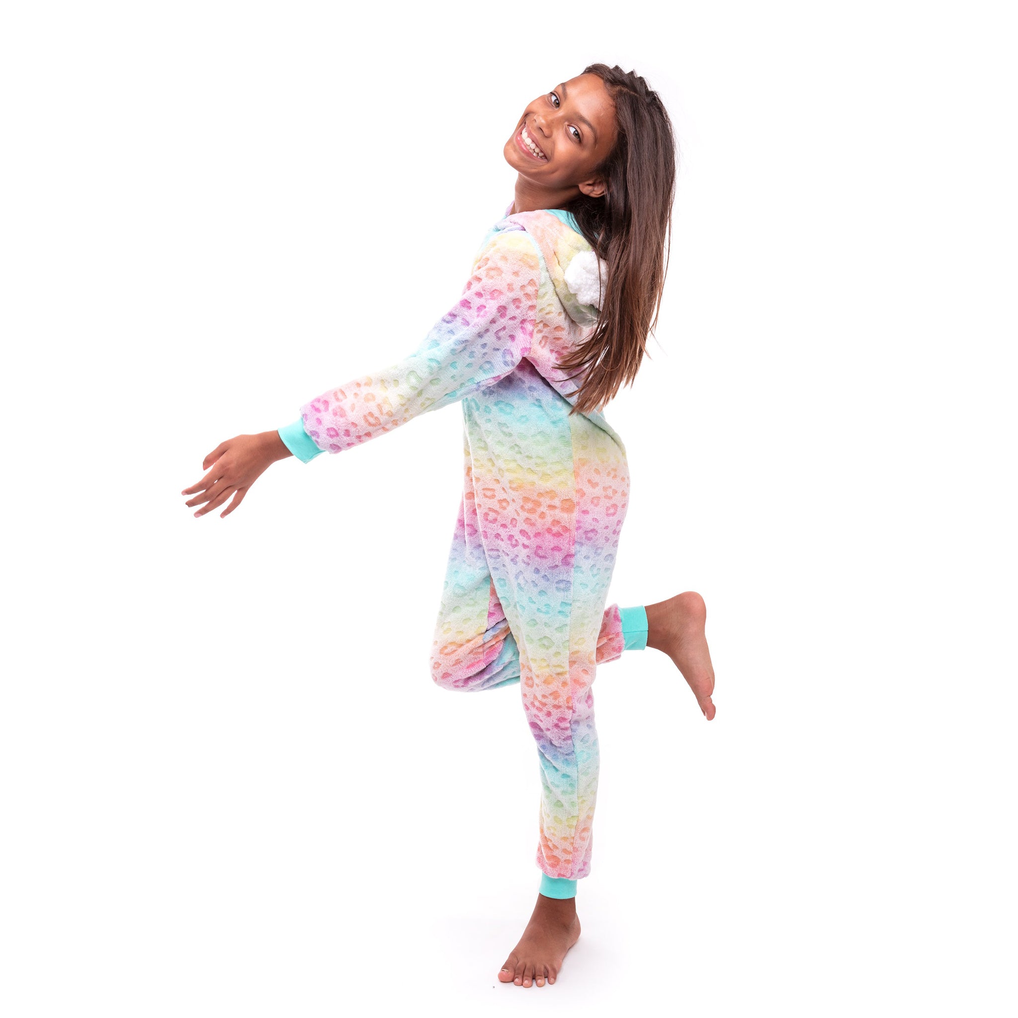 Leopard Ombre Hooded Zip Sleeper - Denny's