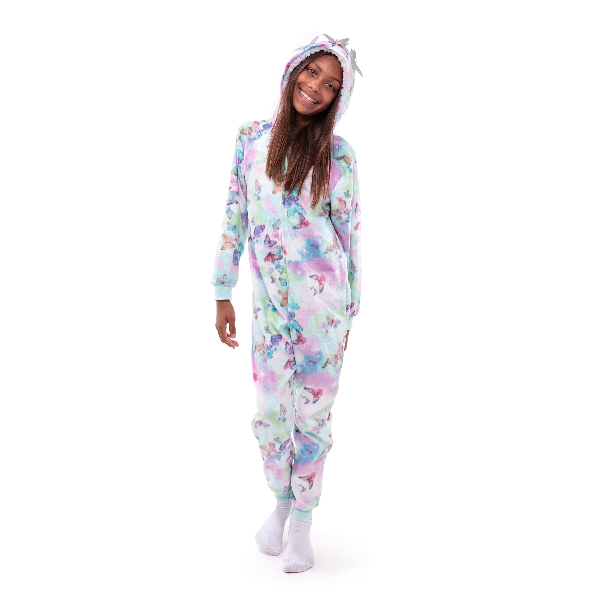 Butterfly Minky Fleece Zip Sleeper - Denny's