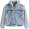 Piece Of Me Fleece Sleeve & Denim Hooded Jacket - Denny's