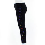 Legging With Rainbow Studs on Sides - Denny's