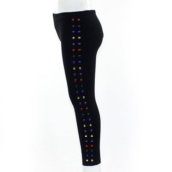 Legging With Rainbow Studs on Sides - Denny's